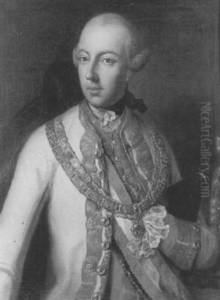 Portrait De L'empereur Joseph Ii Oil Painting by Anton von Maron