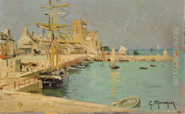 Le Petit Port Oil Painting by Georges Philibert Charles Maroniez