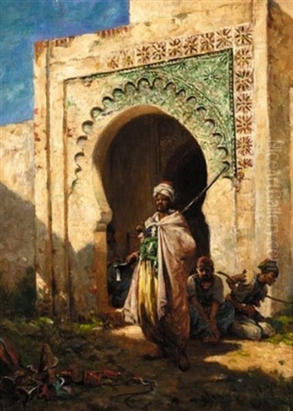 The Guard Oil Painting by Georges Philibert Charles Maroniez