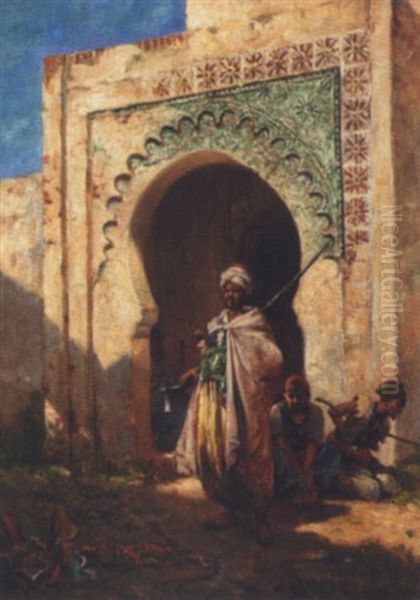 The Guard Oil Painting by Georges Philibert Charles Maroniez