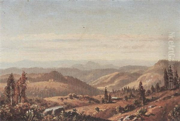 Views From Placerville Oil Painting by William Lewis Marple