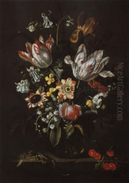 Blumenstilleben Oil Painting by Jacob Marrel