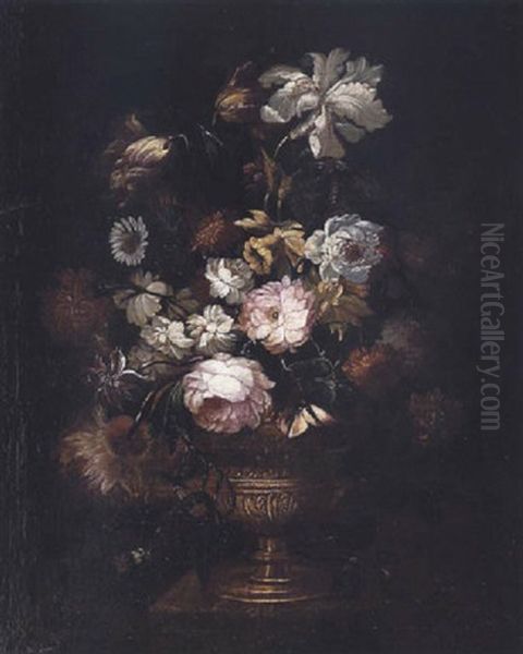 Blumenstilleben In Vase Oil Painting by Jacob Marrel