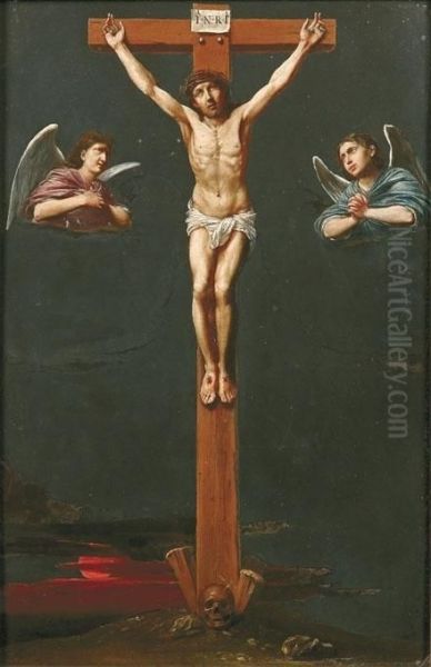 Cristo In Croce Oil Painting by Pietro Bernardi