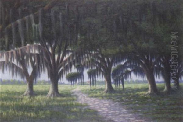 Louisiana Landscape Oil Painting by Peter Joseph Lawrence Mars