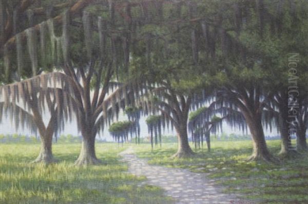 Louisiana Landscape Oil Painting by Peter Joseph Lawrence Mars