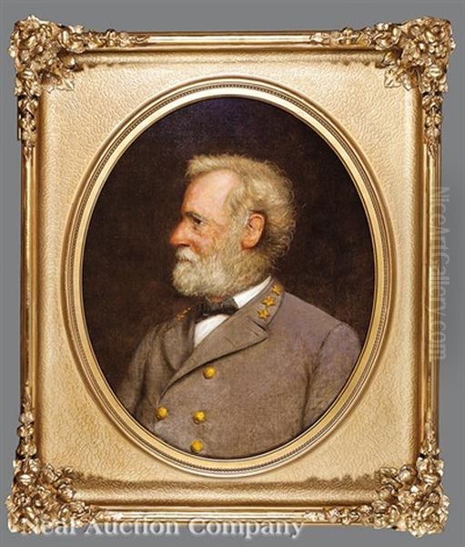 Portrait Of General Robert E. Lee Oil Painting by Nicola Marschall