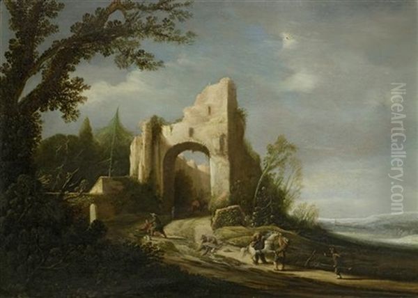 Landschaft Mit Ruinen Oil Painting by Evert Marseus Van Schrieck