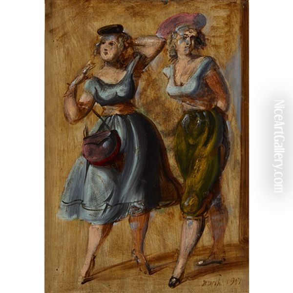 Coney Island Women Oil Painting by Reginald Marsh