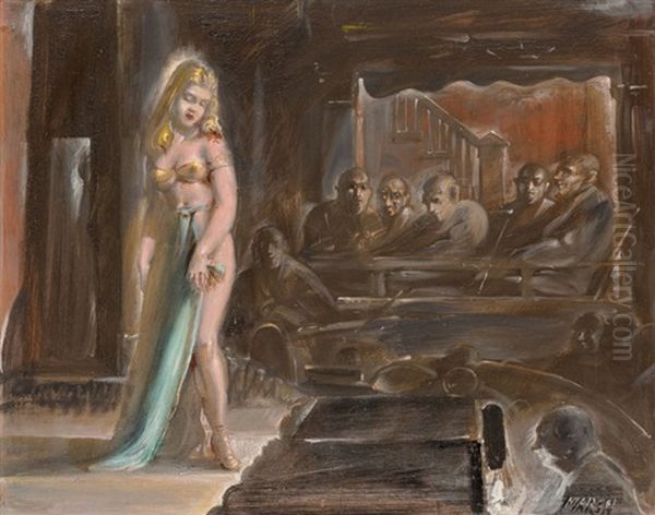 Burlesque Queen Oil Painting by Reginald Marsh