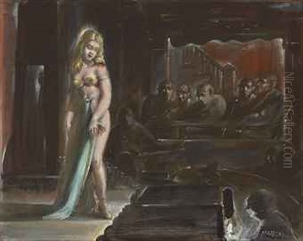 Burlesque Queen Oil Painting by Reginald Marsh