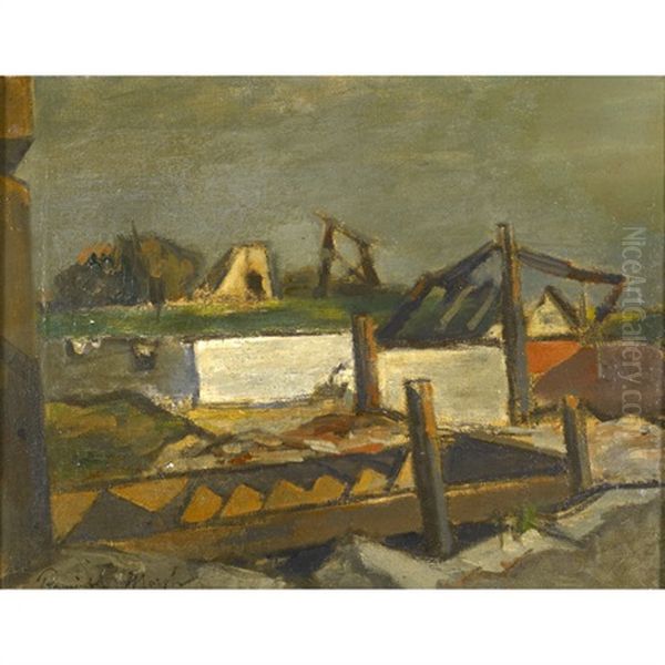 Cement Mill Ruin No.2 Oil Painting by Reginald Marsh