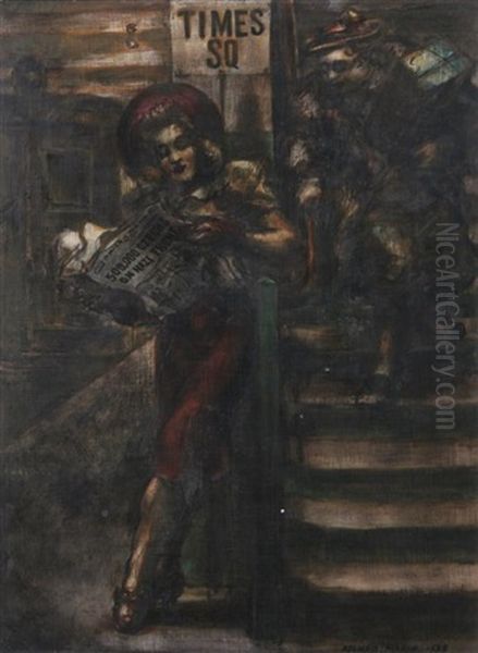 500, 000 Czechs On Nazi Front Oil Painting by Reginald Marsh