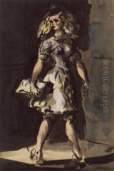 Girl Strolling Oil Painting by Reginald Marsh