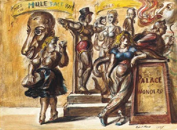 Palace Of Wonders Oil Painting by Reginald Marsh