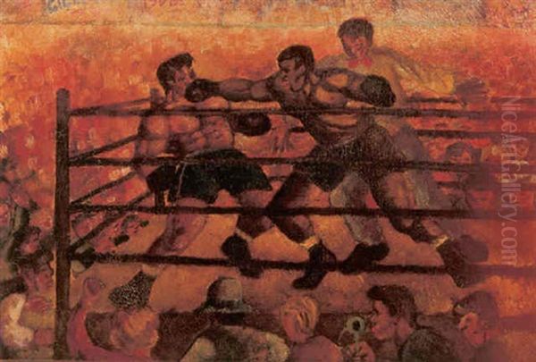 The Boxers Oil Painting by Reginald Marsh