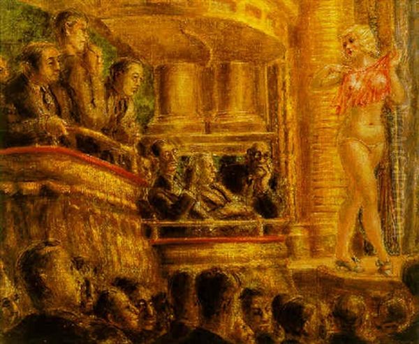 New Gotham Burlesque Oil Painting by Reginald Marsh