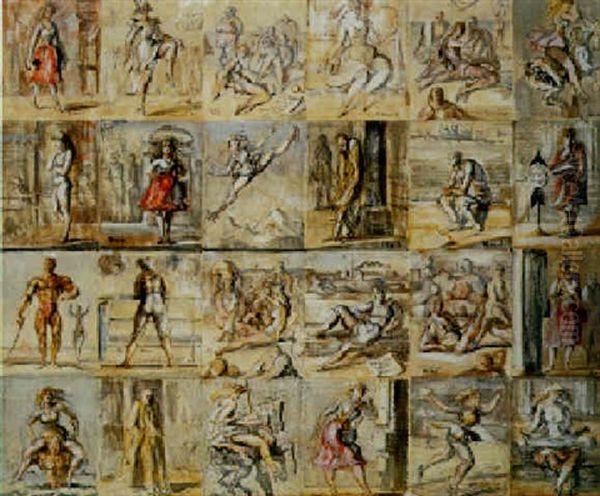 Twenty-four Vignettes Oil Painting by Reginald Marsh