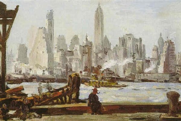 The Waterfront, New York Oil Painting by Reginald Marsh