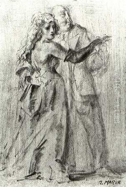 Dancing Couple Oil Painting by Reginald Marsh