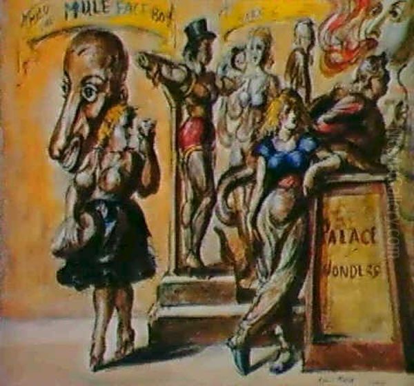 Palace Of Wonders Oil Painting by Reginald Marsh