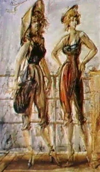 The Boardwalk Oil Painting by Reginald Marsh