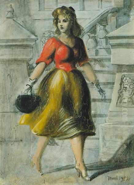 Out For A Stroll Oil Painting by Reginald Marsh