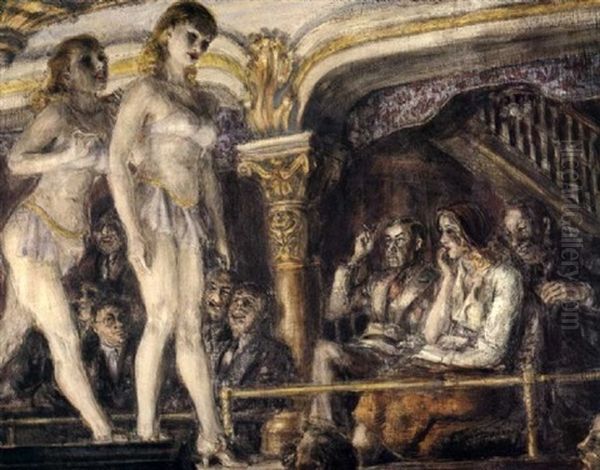 Gayety Burlesk Oil Painting by Reginald Marsh