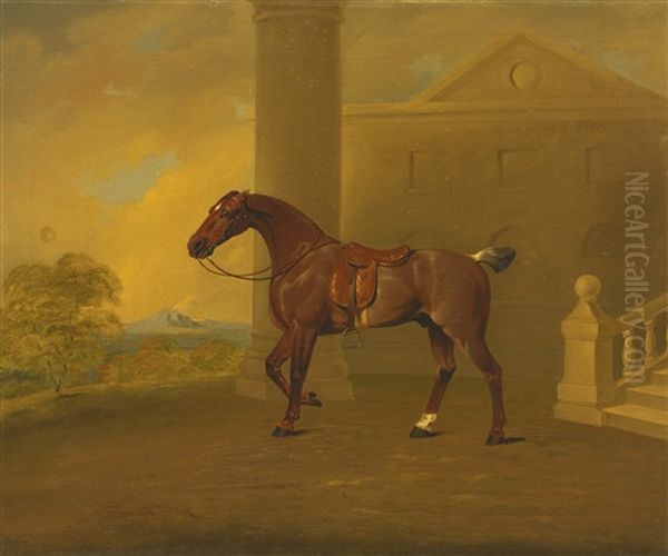 Roan Hack Oil Painting by Benjamin Marshall