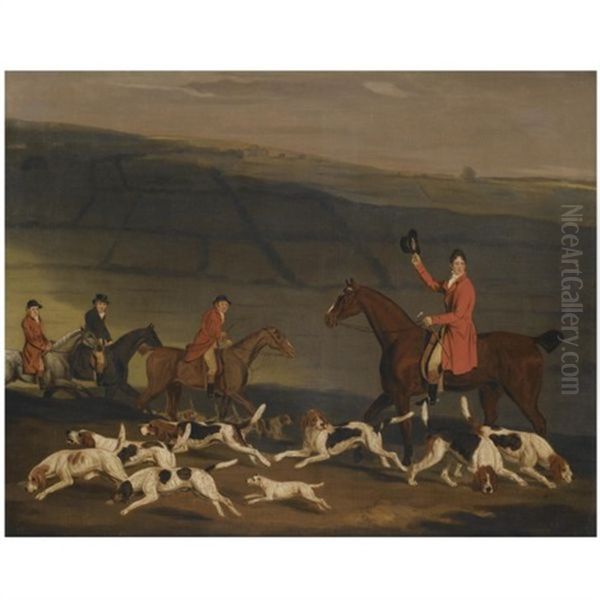 Francis Dukinfield Astley Esq. And His Harriers Oil Painting by Benjamin Marshall