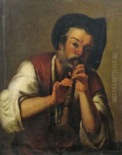 Der Pifferaro Oil Painting by Bernardo Strozzi