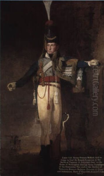 Portrait Of Captain, Later Lieutenant Colonel, Henry Francis Mellish Oil Painting by Benjamin Marshall