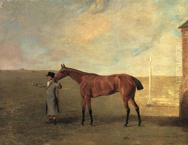 The Honorable G. Watson's 'neva' At Newmarket Oil Painting by Benjamin Marshall