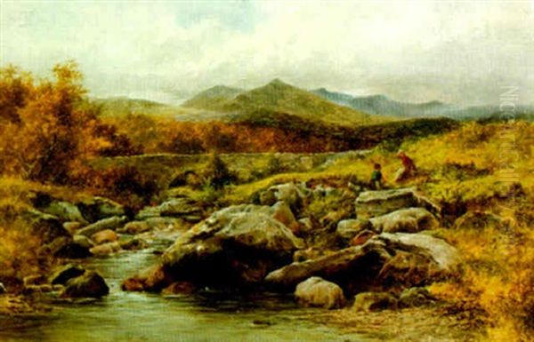 Near The Church Pool, Betws-y-coed Oil Painting by Charles Marshall