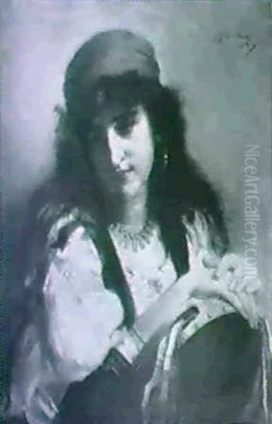 Sabrina Oil Painting by Charles Edward Marshall