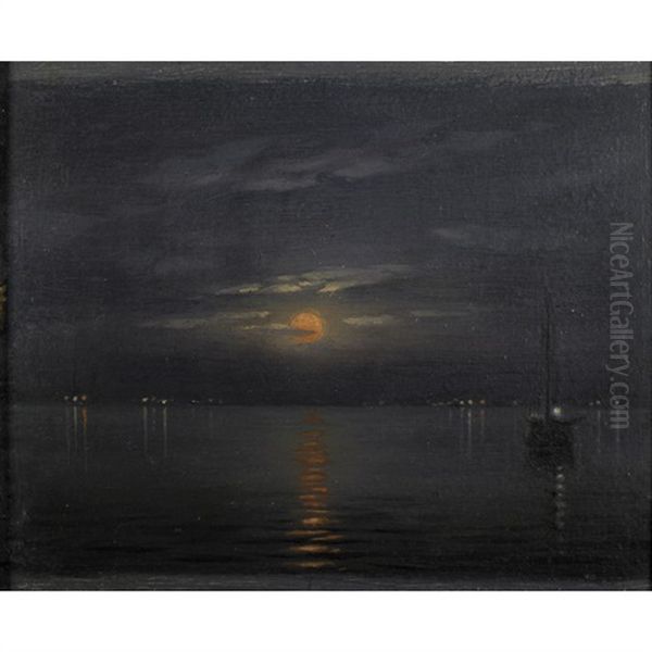 Twilight Landscape (+ Another; 2 Works) Oil Painting by Clark S. Marshall