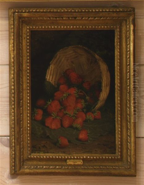 Strawberries In A Basket Oil Painting by John Fitz Marshall