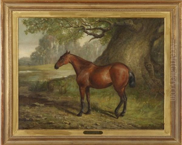 Lady Bountiful, Equestrian Portrait Oil Painting by John Fitz Marshall