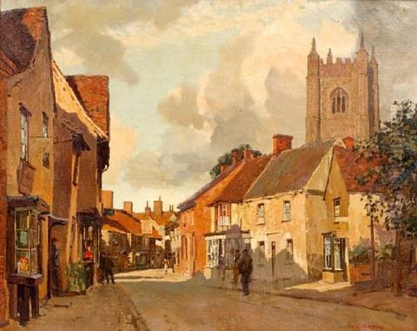 Dedham, Essex Oil Painting by Freda Marston