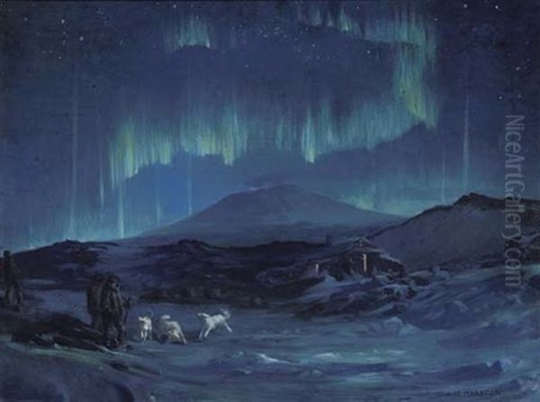 Aurora Australis Oil Painting by George E. Marston