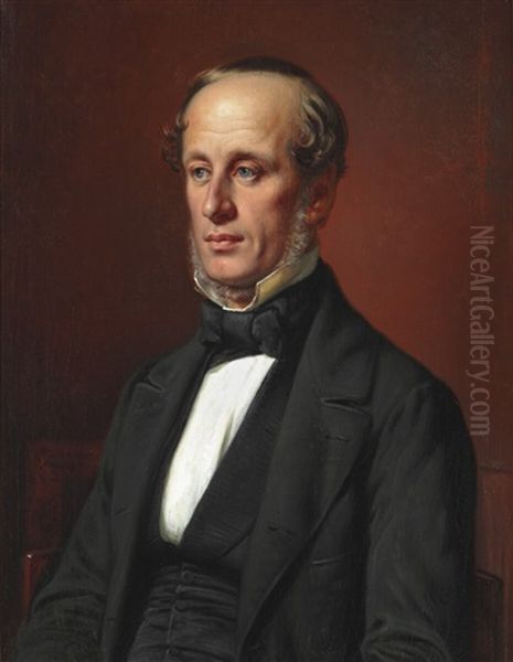 Portrait Of The Artist's Oldest Brother, Otto Marstrand (1809-1891) Oil Painting by Wilhelm Nicolai Marstrand