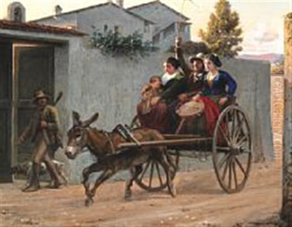 Homeward Bound Oil Painting by Wilhelm Nicolai Marstrand