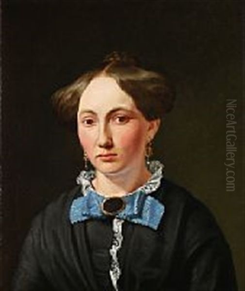 Portrait Of The Artist's Sister-in-law by Wilhelm Nicolai Marstrand