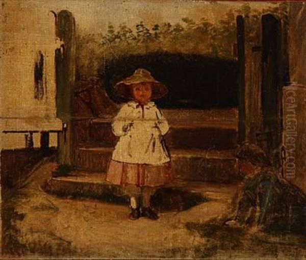 Dutte Paa Bobakken Oil Painting by Wilhelm Nicolai Marstrand