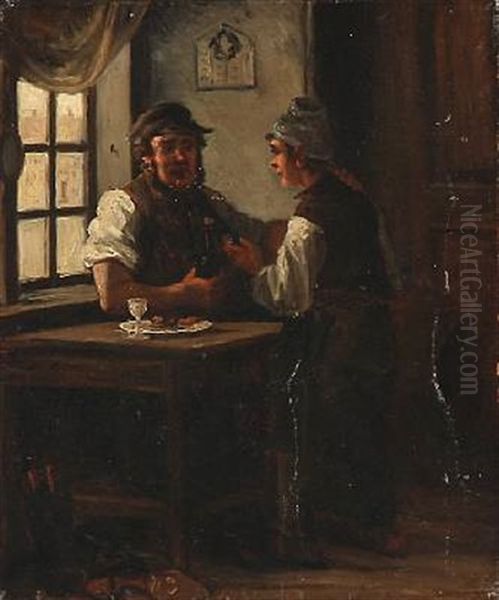 Skomageren Og Hans Svend Oil Painting by Wilhelm Nicolai Marstrand