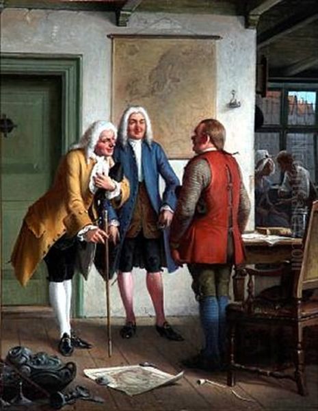 Scene Fra Den Politiske Kandestober Af Ludvig Holberg Oil Painting by Wilhelm Nicolai Marstrand