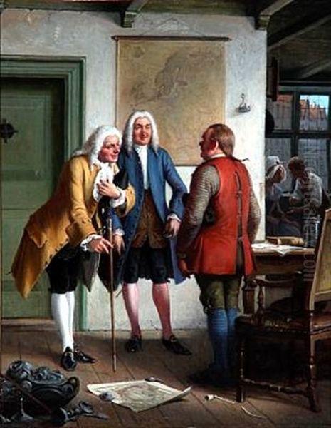 Scene Fra Den Politiske Kandestober Af Ludvig Holberg Oil Painting by Wilhelm Nicolai Marstrand