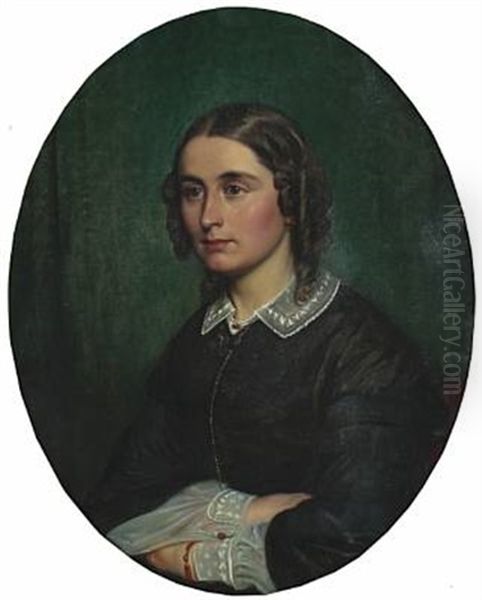 Portrait Of Mrs. Shiern by Wilhelm Nicolai Marstrand