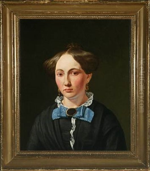 Portrait Of The Artist's Sister-in-law Oil Painting by Wilhelm Nicolai Marstrand