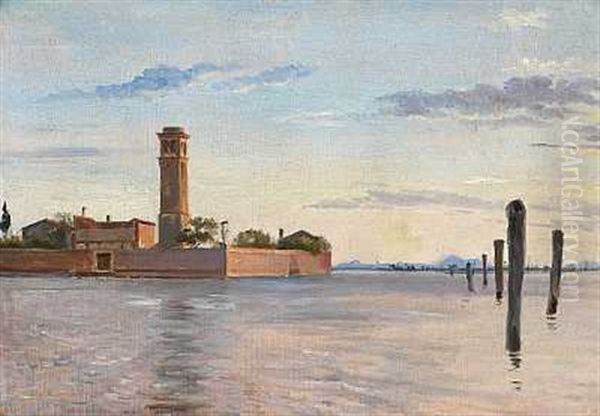 Aftenstudie Fra Venedig Oil Painting by Wilhelm Nicolai Marstrand